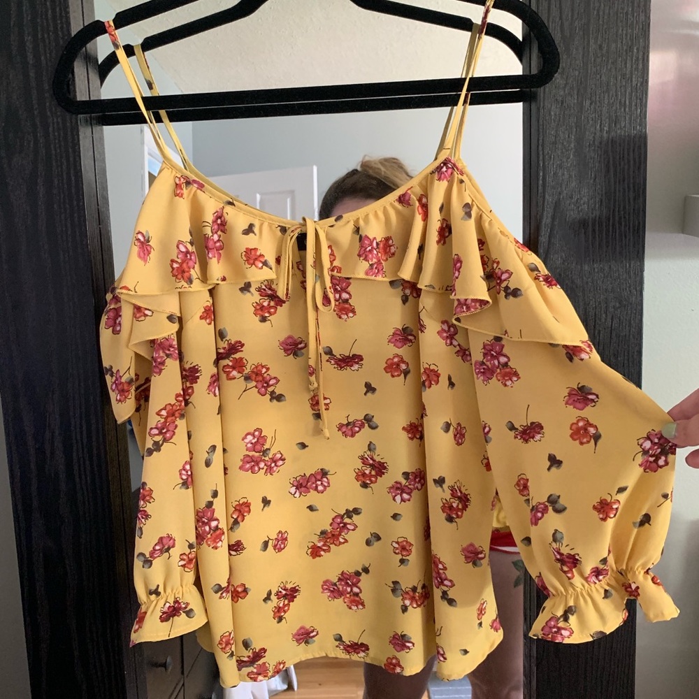 floral blouse- worn once!
